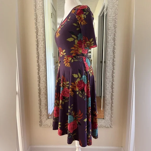 Floral Print Dress with Pockets - Picture 6 of 6
